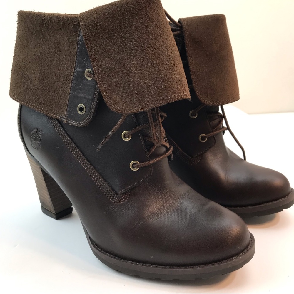 Timberland Earthkeepers Stratham Heights Ankle Boot Brown Leather Women’s Sz 6.5